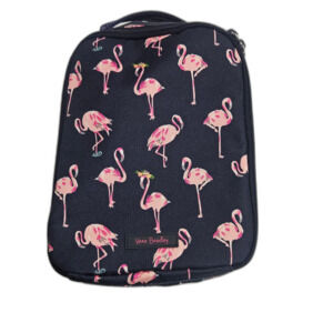 Vera Bradley Flamingo Lunch Tote Bag Insulated Zipper Lunchbox Pink and Navy